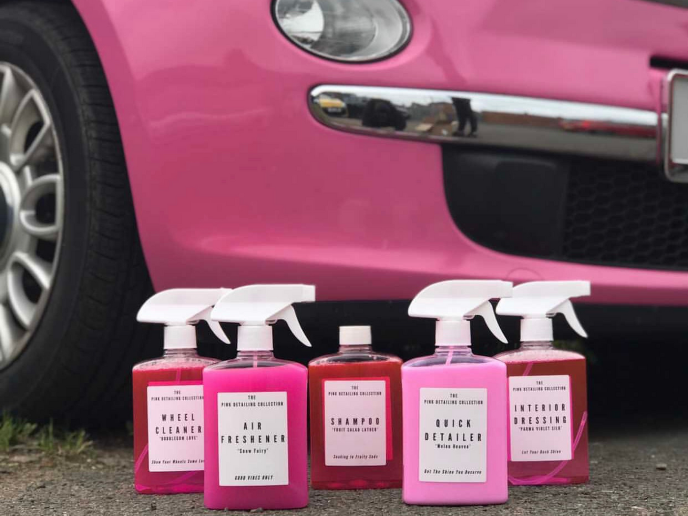 Pink Car Cleaning Products